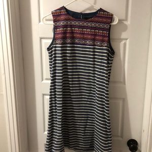 Embroidered tank dress